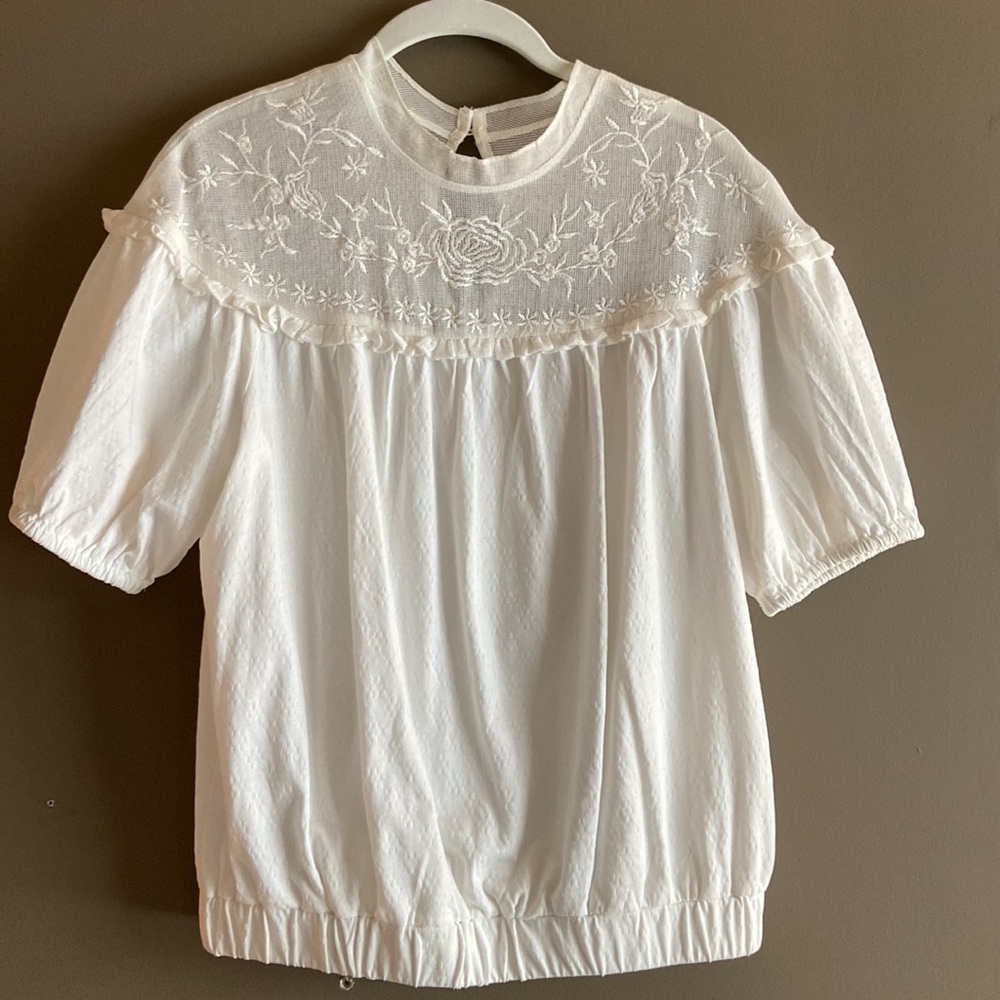 Ranna Gill from Anthropologie Top with Lace Size S